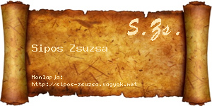 Sipos Zsuzsa névjegykártya